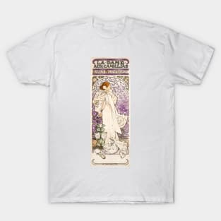 Vintage 1896 Art Nouveau Illustration/Painting of a Woman Among Stars T-Shirt